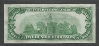 1934B $100 Atlanta Vinson FRN RARE 645K Printed Almost Uncirculated