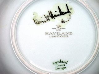 Personally Sign Frederick Haviland Limoges France Dish