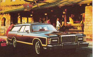 1978 Ford Country Squire Wagon Postcard Original Excellent Condition