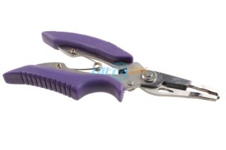 New Gear Curved Stainless Purple Fishing Hook Plier Scissor Fisherman
