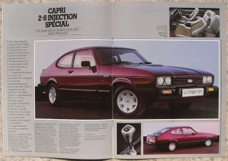 ford capri laser 2 8 injection special original sales brochure from