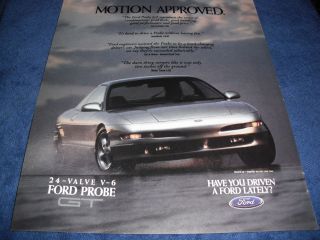  Ford Probe GT Silver 1993 Print Ad