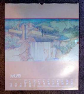 Frank Lloyd Wright Architectural Drawings 1986 Calendar