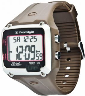  FREESTYLE Stride Mens Chronograph Plastic Watch Brown Rubber Band