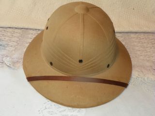  circa 1800s jungle safari hat helmet cloth covered from Flagler Museum