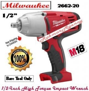Milwaukee M18 18 Volt 1 2 Hi Torque Impact Wrench w Pin Tool 2662 20