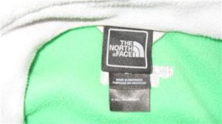 Girls The North Face Grey Lime Green Fleece Jacket Sz SP Preowned