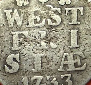 West Friesland 1733 Colonial Silver 2 Stuiver Nice Coin