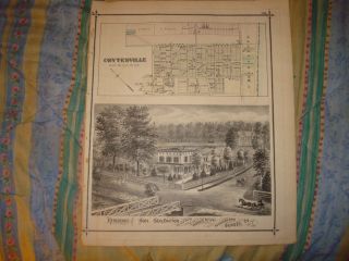 Fort Lee Coytesville Rutherford New Jersey Antique Map