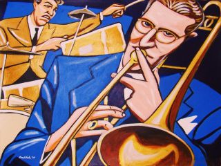 Tommy Dorsey Painting Jazz Trombone Gene Krupa Drums CD