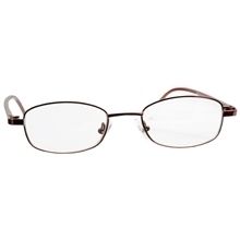 New Foster Grant Spare Pair Reading Glasses Metal Frame Brown Oval