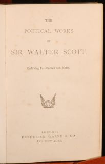 C1907 Poetical Works of Sir Walter Scott