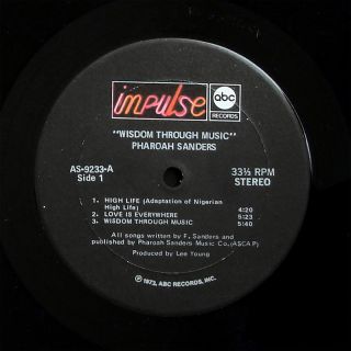 Through Music LP Impulse as 9233 US 1973 Jazz Cecil McBee