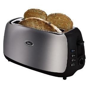Oster Brushed Stainless 4 Slice Wide Long Slot Toaster
