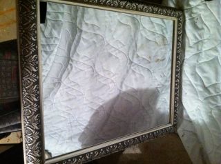 Silver tone Framed Wall Mirror Dresser Bedroom Vanity Bathroom