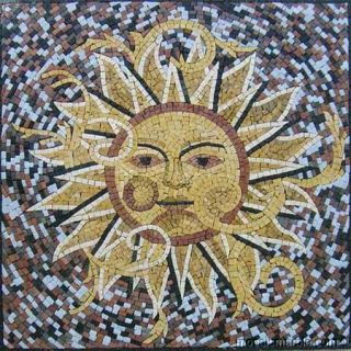 23 4 sun marble mosaic wall floor art tile decor