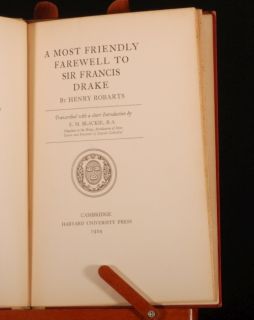 1924 Most Friendly Farewell to Sir Francis Drake
