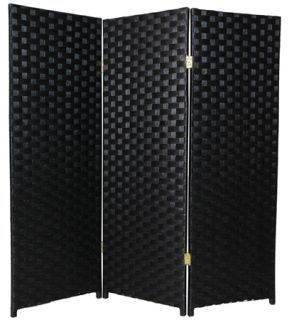 this natural 4 ft tall woven fiber room divider brings an earthy