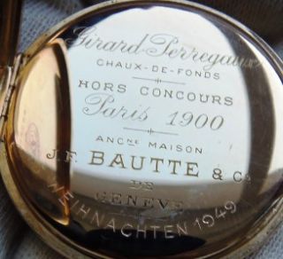  François Bautte&Girard Perregaux Grand Prix Chronometer gold pocket
