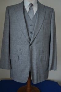 New $4500 MTM Lutwyche  3 Piece Side Vent 1Btn Suit