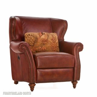ASPENHOME FURNITURE LIVERPOOL BROWN LEATHER WINGBACK LOUNGER
