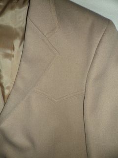   Big E Western Wear San Francisco mens 40 R Beige Sport Coat Jacket