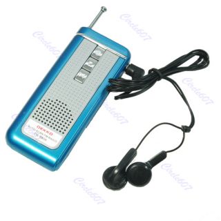  belt clip auto scan fm radio receiver with flashlight earphone