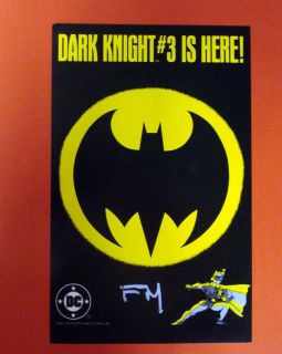 Frank Miller Dark Knight Batman Promo Store Window CD Signed 1986 NM