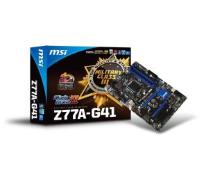 MSI Z77A G41 Motherboard LGA1155 DDR3 Z77 i3 i5 I7 0816909099386