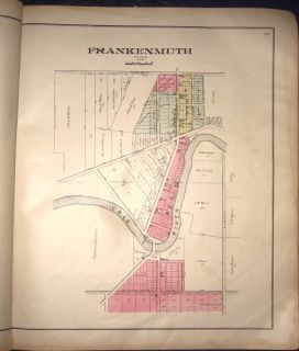 Frankenmuth Saginaw County Michigan Plat Map 1896