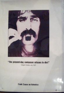 Frank Zappa Rykodisc Original Promo Poster Varese