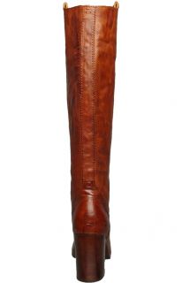 Frye Womens Boots Carson Heel Tab 77668 Cognac Leather Sz 8.5 M
