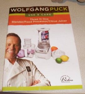 Wolfgang Puck 3 in 1 Blender Food Processor and Juicer