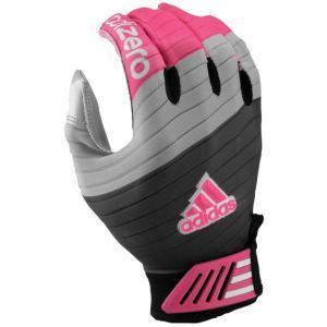  Adizero Smoke Adult Football NFL Reciever Gloves Pink Med