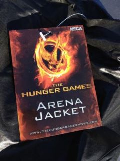Hunger Games Tribute Arena Jacket Halloween Costume Black Zipup Hooded