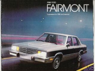 Great Condition 1980 Ford Fairmont Car Brochure 76
