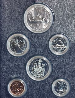 1981 Specimen 6 Coin Royal Canadian Mint Set with COA