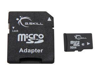 Skill 32GB Micro SDHC Flash Card w SD Adapter Model FF TSDG32GA C6