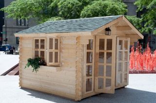 All natural wood garden storage shed kit, play, pool house, cabana