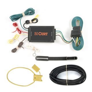 Freightliner 4 Flat Trailer Tow Hitch Wiring Kit w/ Powered tail light