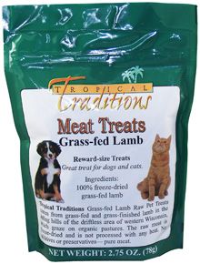 Raw Meat Pet Treats Grass Fed Lamb 2 75 oz Pouch 2645
