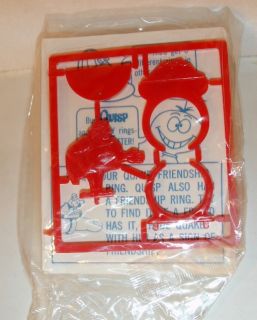 quaker quake cereal friendship ring mint in the package