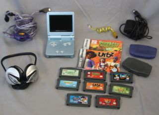 Nintendo Game Boy Advance SP Video Game System w Games 045496441661