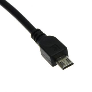 Black Micro B USB Host OTG Cable Fr Samsung Galaxy SII S2 Galaxy Note