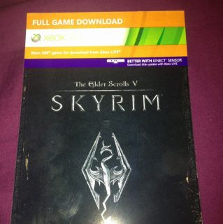   Elder Scrolls V 5 Skyrim Microsoft Xbox 360 Full Game  Card