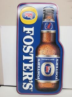 Fosters Embossed Metal Beer Sign New