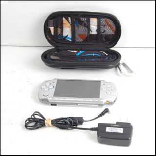  Sony 2001 PSP Console with GAMESTOP Charger and Hardshell Travel Case
