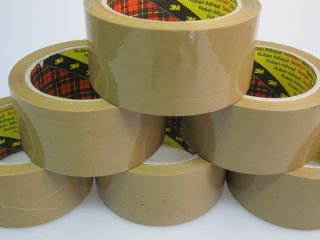 Brown Buff Packing Packaging Tape Scotch 3M 6 Rolls 66M