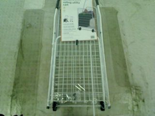  01513 Large Folding Shopping Cart Rolling 4 Wheel Utility Wagon