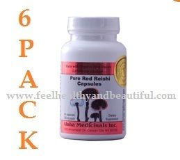  Medicinals Pure Red Reishi Capsules 90ct   6 Pack, Ganoderma Lucidum